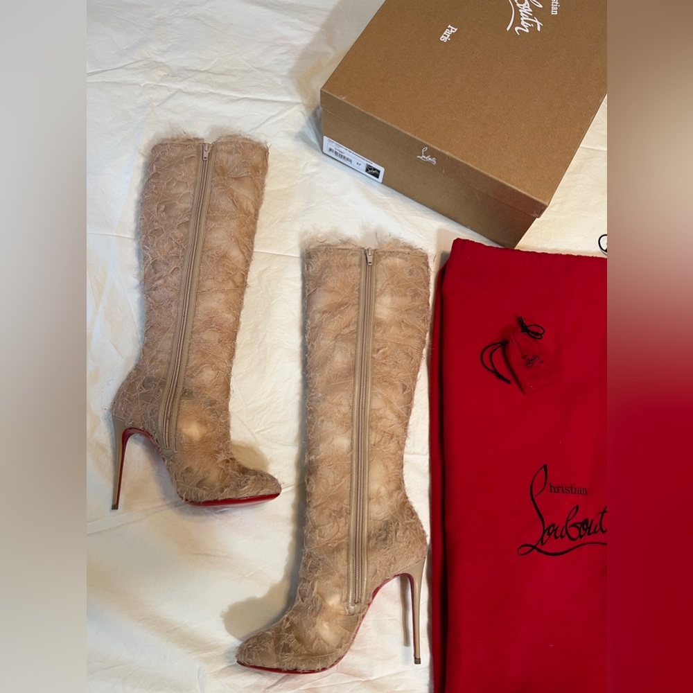 Rare NIB Toualtafrou 100 Rete/Organze/Napa in Nude